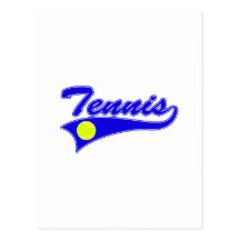 Tennis bleu carte postale