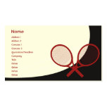 Tennis - classique modèles de cartes de visite