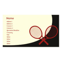Tennis - classique modèles de cartes de visite
