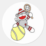 Tennis de singe de chaussette adhésif rond
