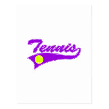 Tennis pourpre carte postale