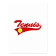 Tennis rouge carte postale