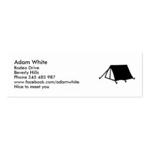 Tente - camping cartes de visite professionnelles