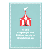 Tente de cirque et partie d'anniversaire de enfant invitation personnalisée