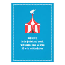 Tente de cirque et partie d'anniversaire de enfant faire-part personnalisé