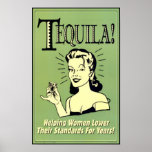 Tequila - femmes de aide plus bas leurs normes pou affiches