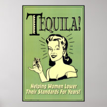 Tequila - femmes de aide plus bas leurs normes pou affiches