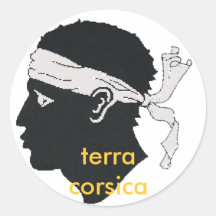 terra Corse de stiker Adhésifs Ronds