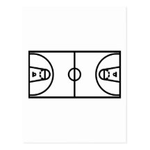 Terrain de basket cartes postales