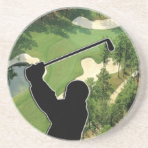 Terrain de golf dessous de verres
