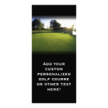 Terrain de golf vert à l'aube double carte personnalisée