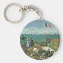 Terrasse au bord de la mer, saint Adresse Claude M Porte-clés