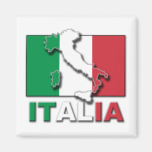 Terre de drapeau de l'Italie Aimant