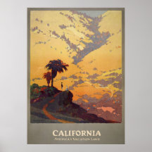 Terre de vacances de la Californie Amérique Posters