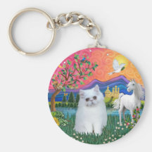 Terre d'imaginaire (FF) - chaton persan (blanc) Porte-clé