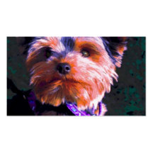 Terrier coloré mignon cartes de visite professionnelles