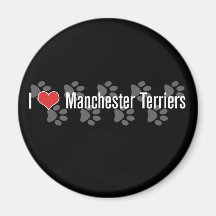 Terriers d'I (coeur) Manchester Aimants Pour Réfrigérateur