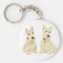 Terriers écossais blonds comme les blés porte-clé