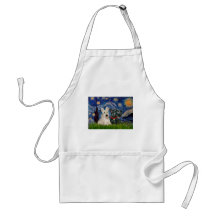 Terriers écossais (deux-BW) - nuit étoilée Tablier