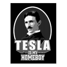 Tesla est mon Homeboy Cartes Postales