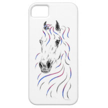 Tête de cheval Arabe colorée Coque iPhone 5 Case-Mate