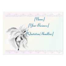 Tête de cheval blanc profilecard_chubby_horizontal cartes de visite personnelles