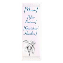 Tête de cheval blanc profilecard_skinny_vertical,  cartes de visite professionnelles