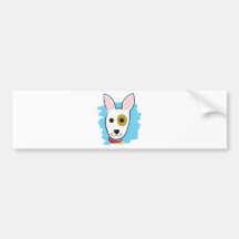 Tête de chien autocollant pour voiture