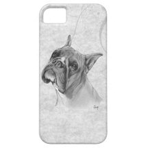 Tête de chien de boxeur coques Case-Mate iPhone 5
