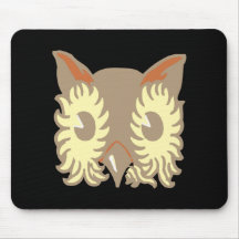 Tête de chouette owl head tapis de souris