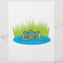 tête de crocodile dans l'eau prospectus