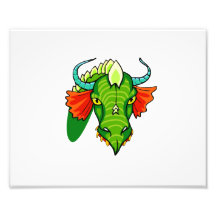 Tête de dragon avec horns.png art photographique