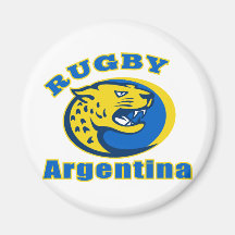 Tête de mascotte de l'Argentine Jaguar de rugby Aimant
