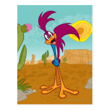 Tête de Roadrunner inclinée Carte Postale