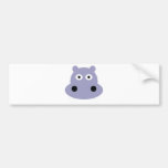 tête d'hippopotame autocollant pour voiture