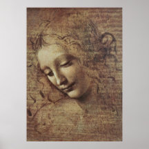 Tête d'une jeune femme avec les cheveux ébouriffés posters
