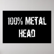 Tête en métal de 100% posters