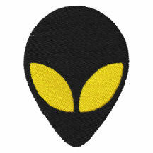 Tête étrangère avec le motif de yeux verts