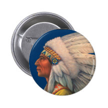 Tête indienne badge