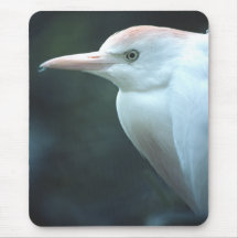 Tête Mousepad de héron de bétail Tapis De Souris