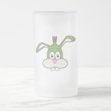 Tête verte de lapin tasses à café