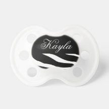 Tétine nommée de zèbre de monogramme