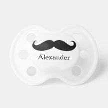Tétine personnalisée drôle de moustache