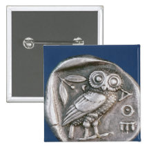 Tetradrachma athénien badge avec épingle