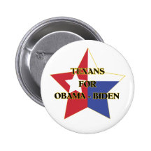 Texans pour Obama-Biden Badge