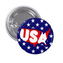 Texte et carte des Etats-Unis sur des étoiles Badge