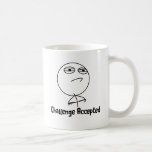 Texte noir et blanc admis par défi mug à café