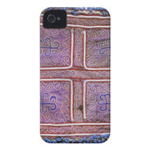 Textile vintage afghan : Pourpre Coques Case-Mate iPhone 4
