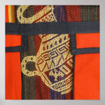 Textiles tissés d'Indien de l'Amérique du Sud Posters