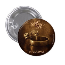 texture en cuir vintage élégante d'anneaux de mari badges avec agrafe